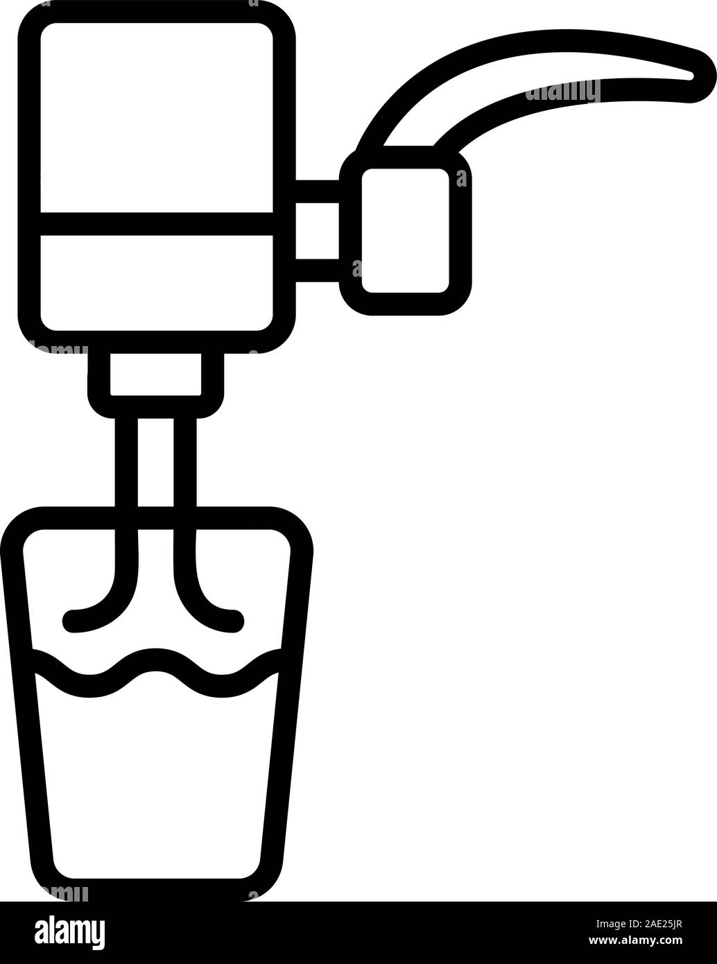 La bomba de agua es un vector icono. Símbolo de contorno aislados