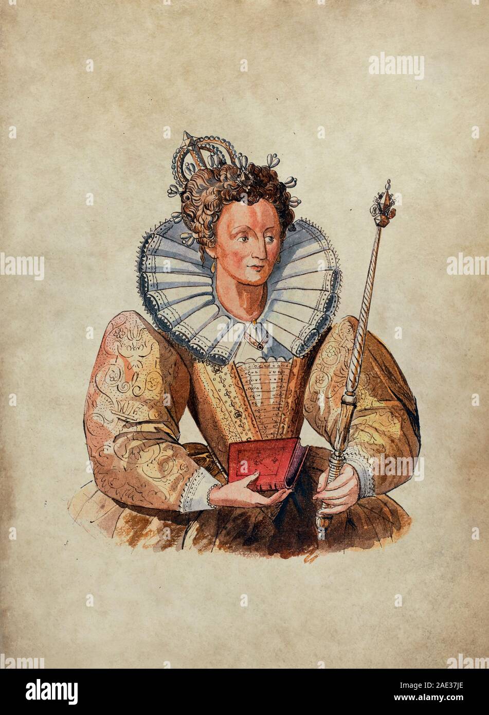 Foto de Elizabeth I (1533 - 1603), Reina de Inglaterra e Irlanda. A veces se denomina la reina virgen, Gloriana o Buena Reina Bess, Elizabeth fue el Foto de stock