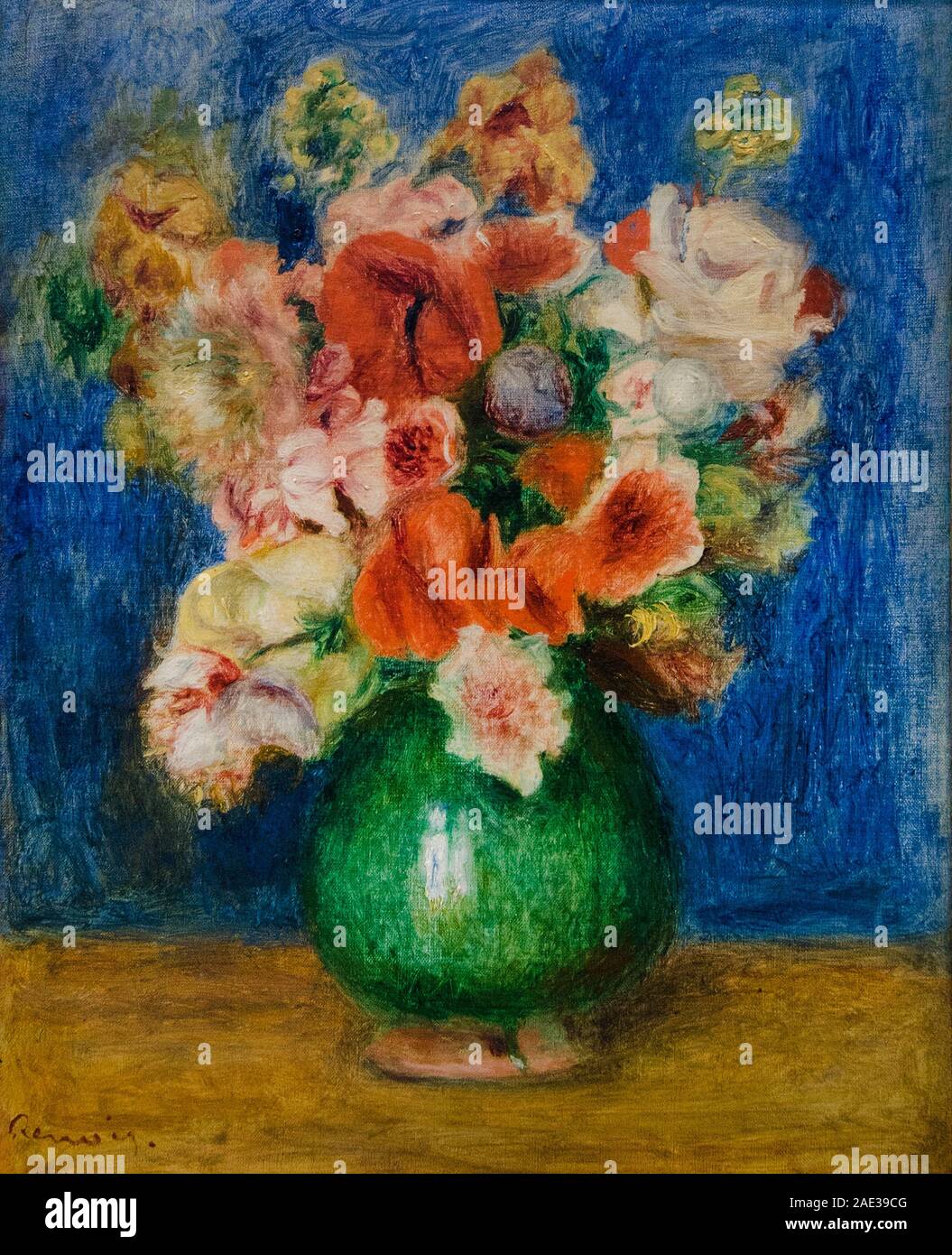 Bouquet, circa 1900. Por Pierre-Auguste Renoir. Óleo sobre lienzo Foto de stock