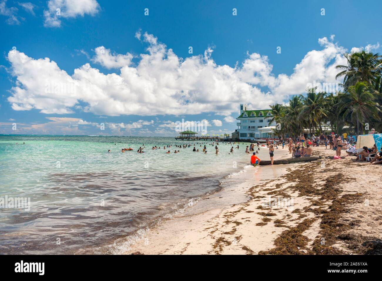 Paisajes costeros en la isla de San Andrés, Colombia. Foto de stock