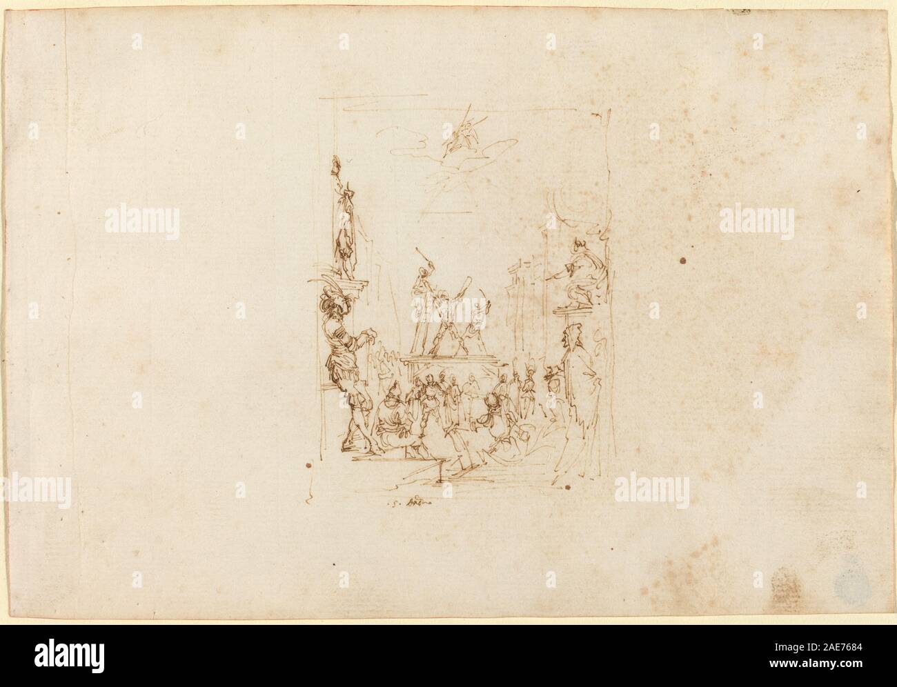 El Martirio de San Andrés atribuido a Stefano Della Bella, El Martirio