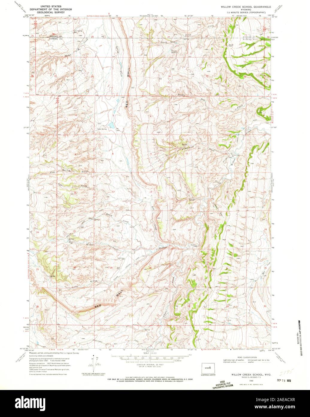 Mappa di willow creek Imágenes recortadas de stock Alamy