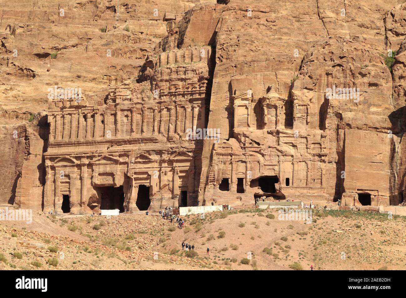 Ciudad de Petra en Jordania Foto de stock