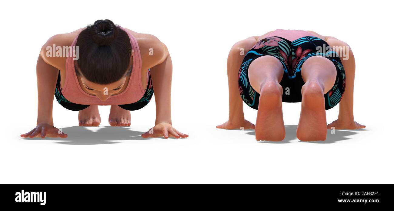 Women Silhouette. Four-Limbed Staff Pose. Low Plank Yoga Pose. Chaturanga  Dandasana Royalty Free SVG, Cliparts, Vectors, and Stock Illustration.  Image 75876440.