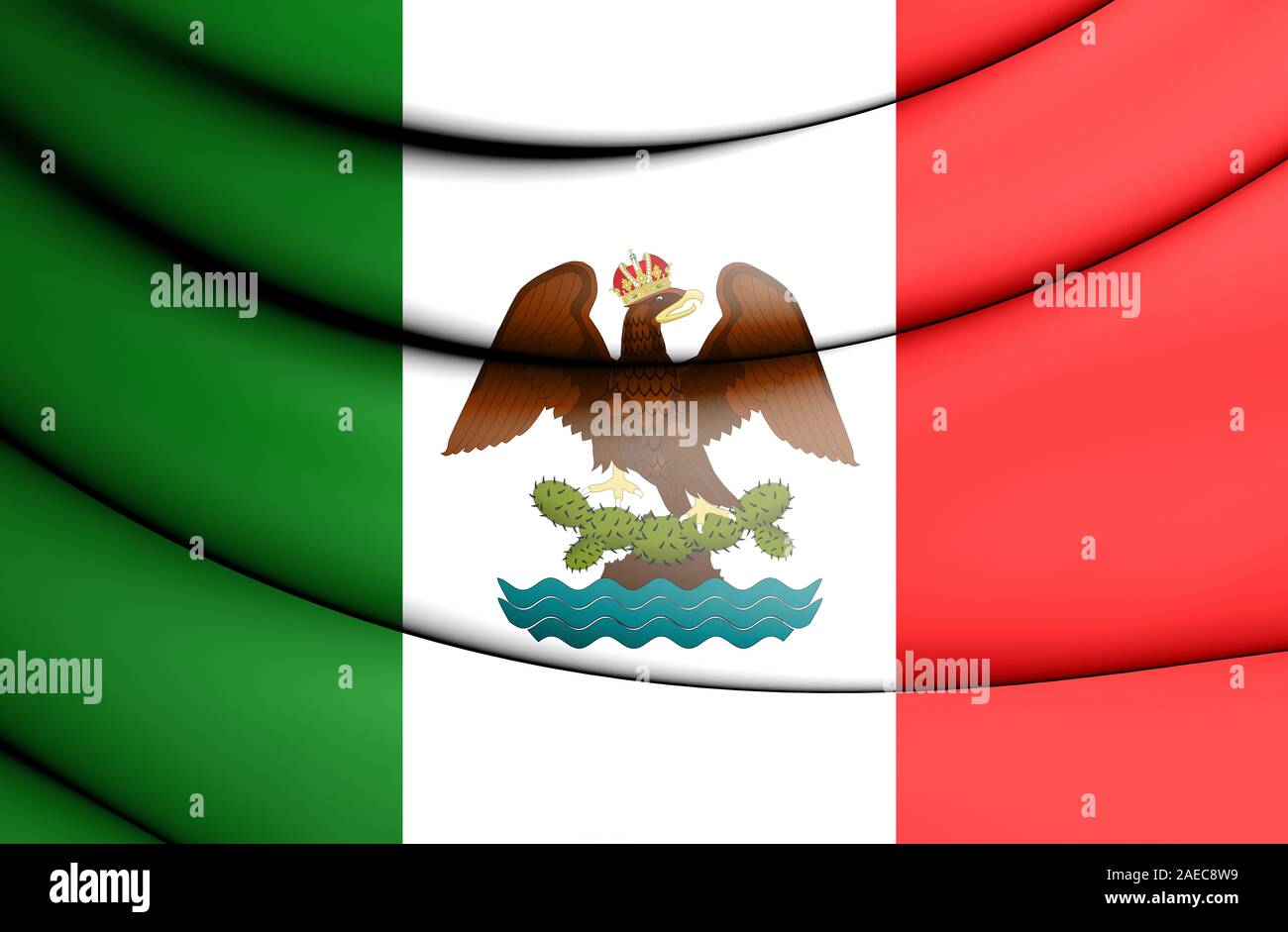 Bandera del primer imperio mexicano fotografías e imágenes de alta
