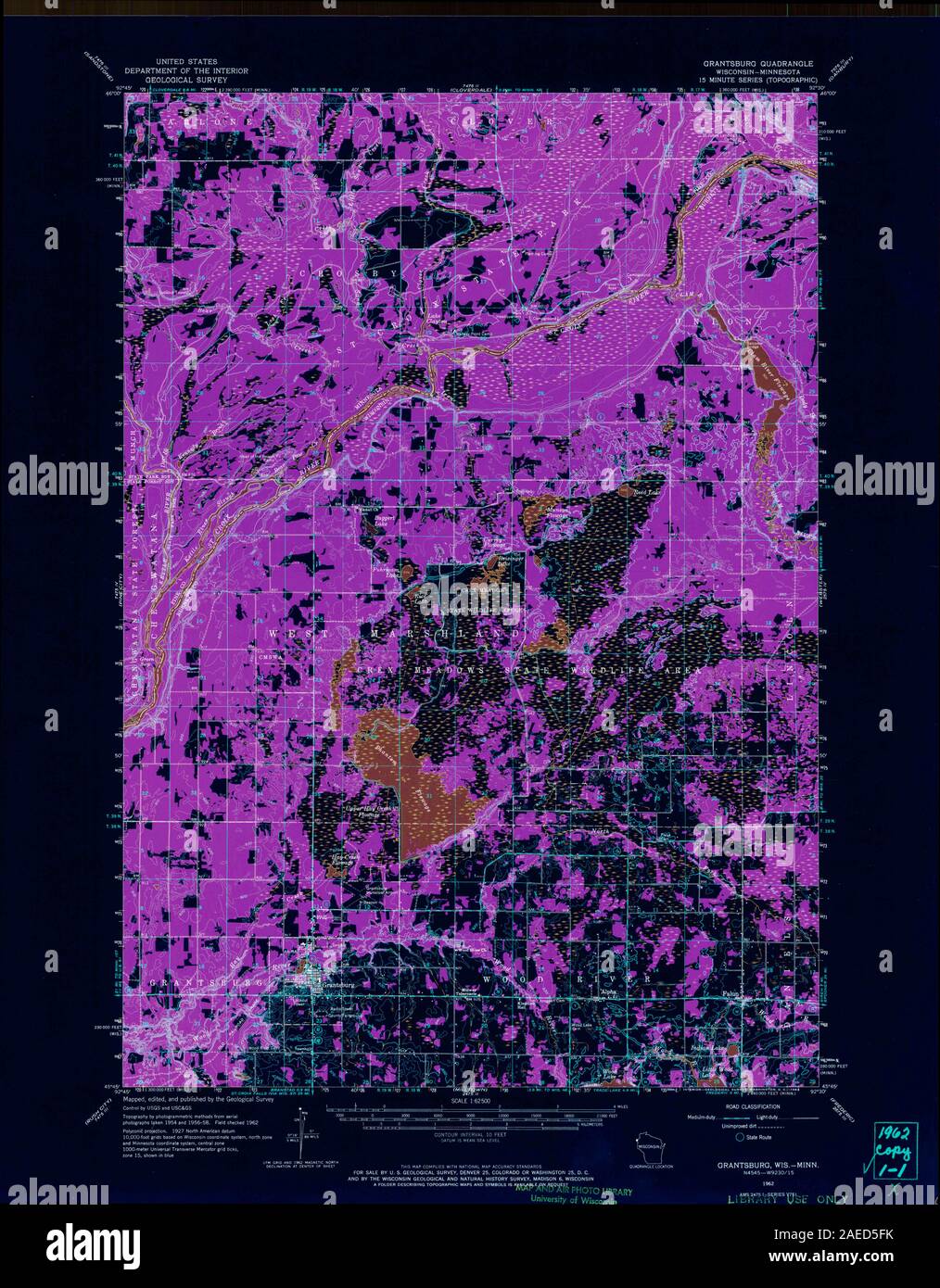 Mapa de grantsburg fotografías e imágenes de alta resolución Alamy