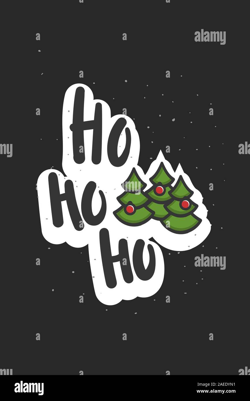 Deseos de Navidad letras doodle estilo Jolly vector Ilustración del Vector