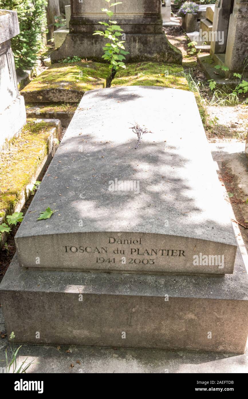 El cementerio Pere Lachaise, tumbas famosas, Paris Fotografía de stock