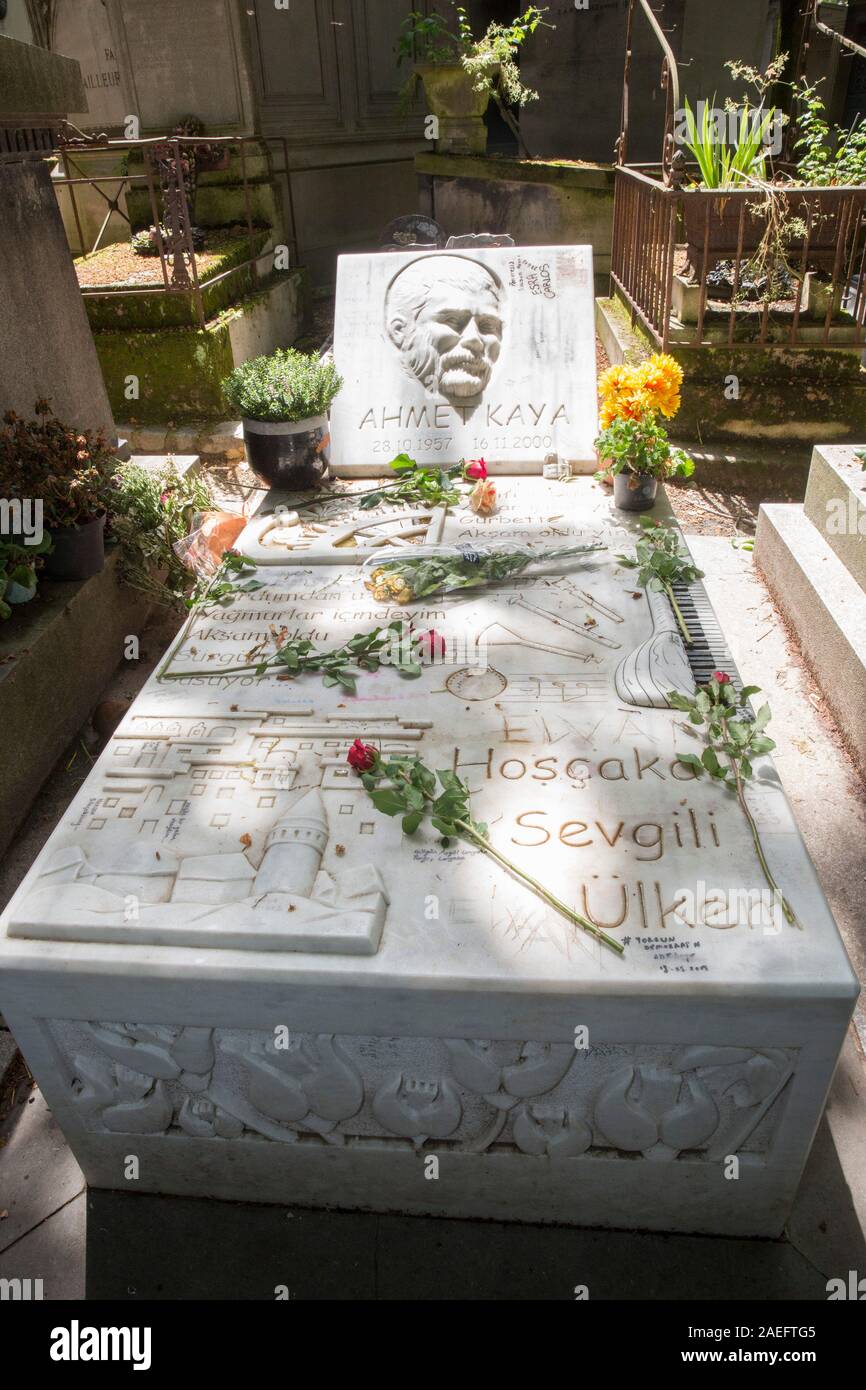 El cementerio Pere Lachaise, tumbas famosas, Paris Fotografía de stock