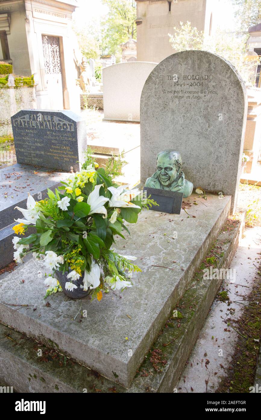 El cementerio Pere Lachaise, tumbas famosas, Paris Fotografía de stock