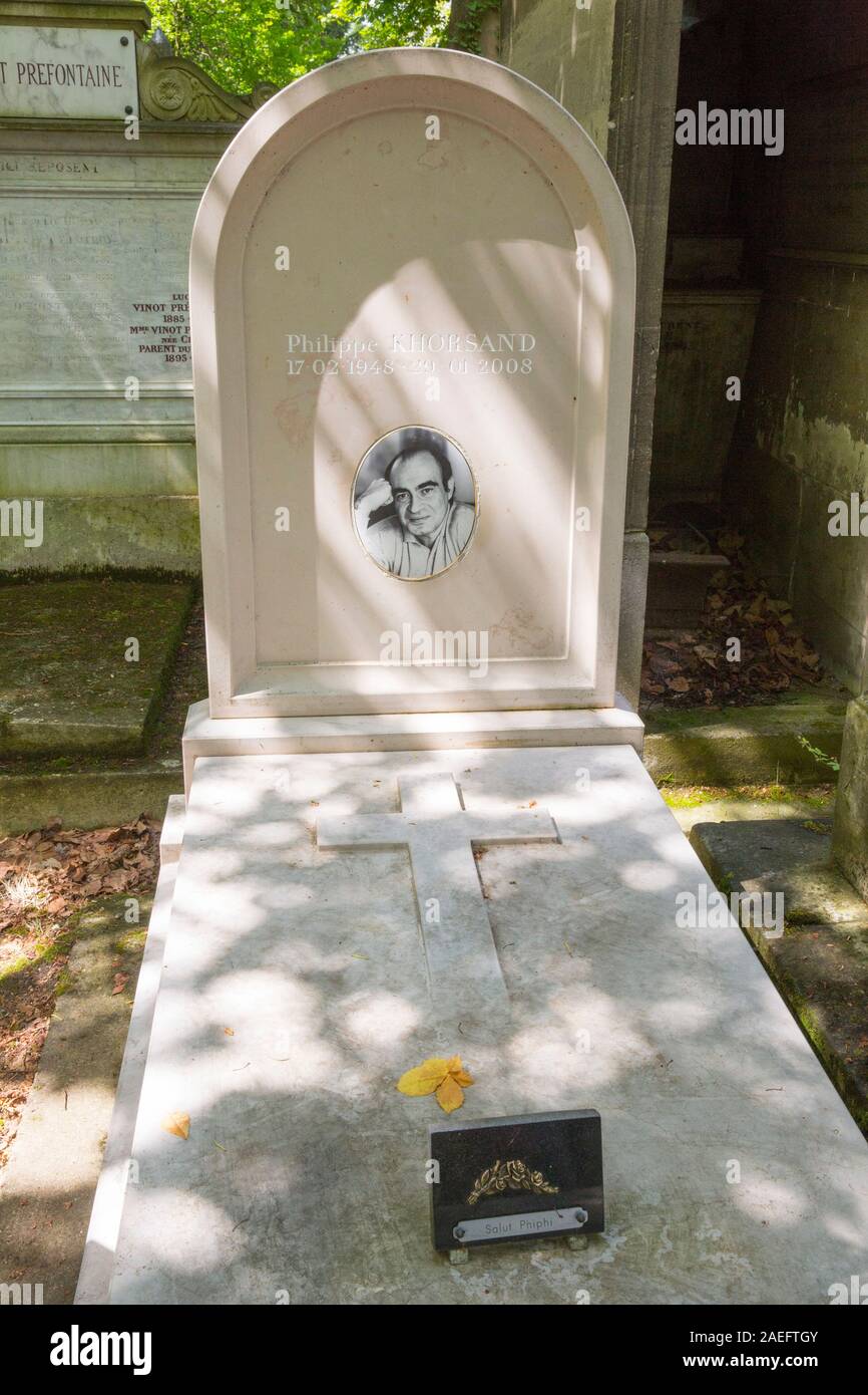 El cementerio Pere Lachaise, tumbas famosas, Paris Fotografía de stock