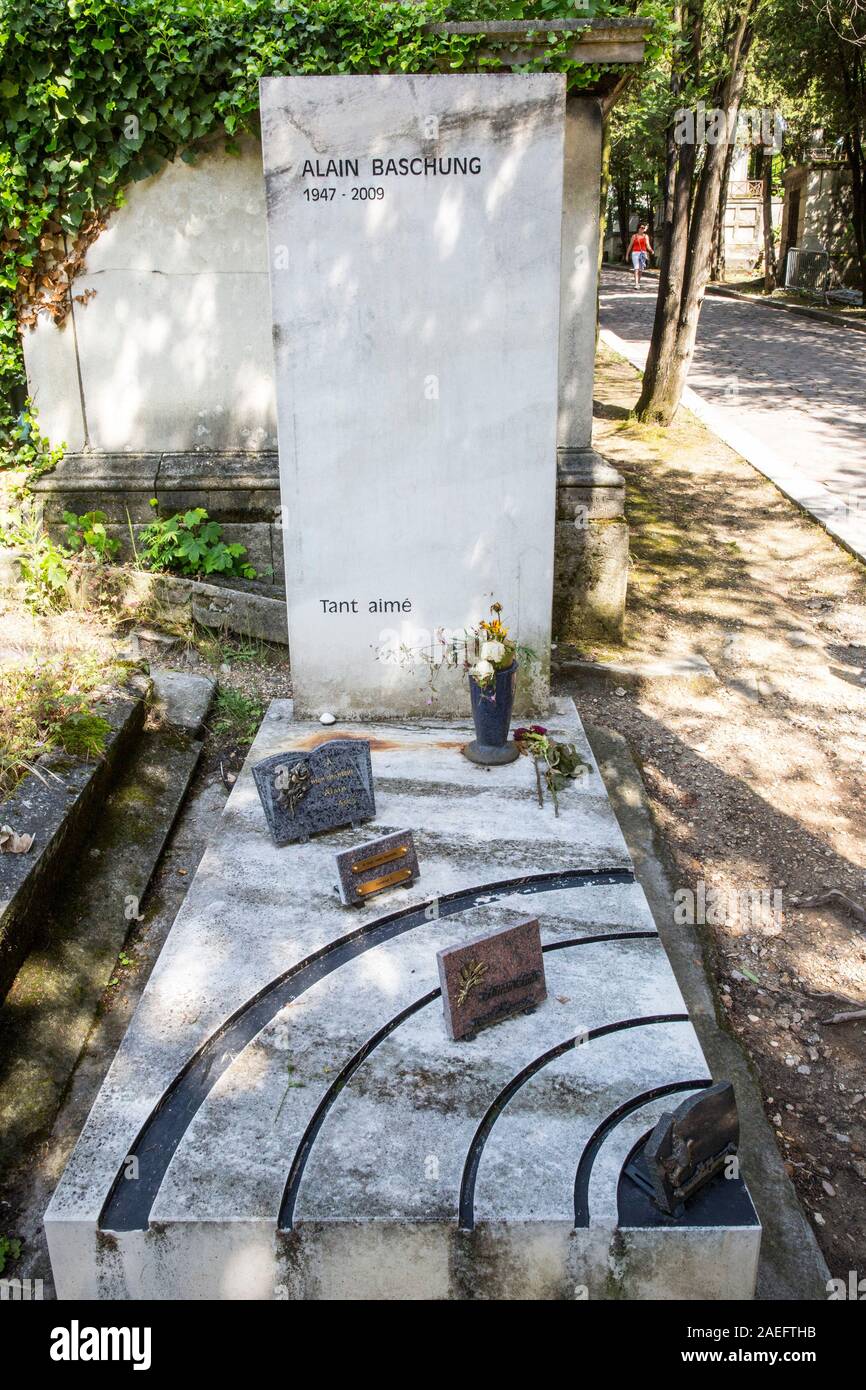 El cementerio Pere Lachaise, tumbas famosas, Paris Fotografía de stock