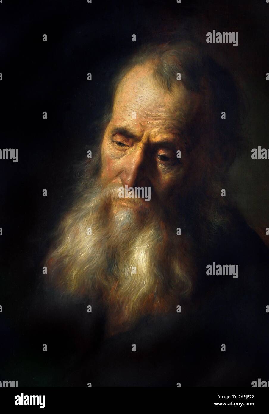 Cabeza de un hombre viejo con barba 1632 Rembrandt Harmenszoon van Rijn 1606-1669 holandés, los Países Bajos, Holanda (Jan Lievens) Foto de stock