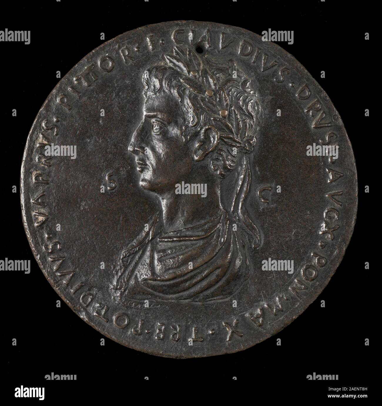 Belferdino Varrone, el emperador Claudius, 10 BC-54 AD, el emperador 41-54 (anverso), c 1440S-1450s, el emperador Claudius, 10 a.c. 41-54-54 A.D., el emperador [anverso]; c. 1440s/1450s Foto de stock