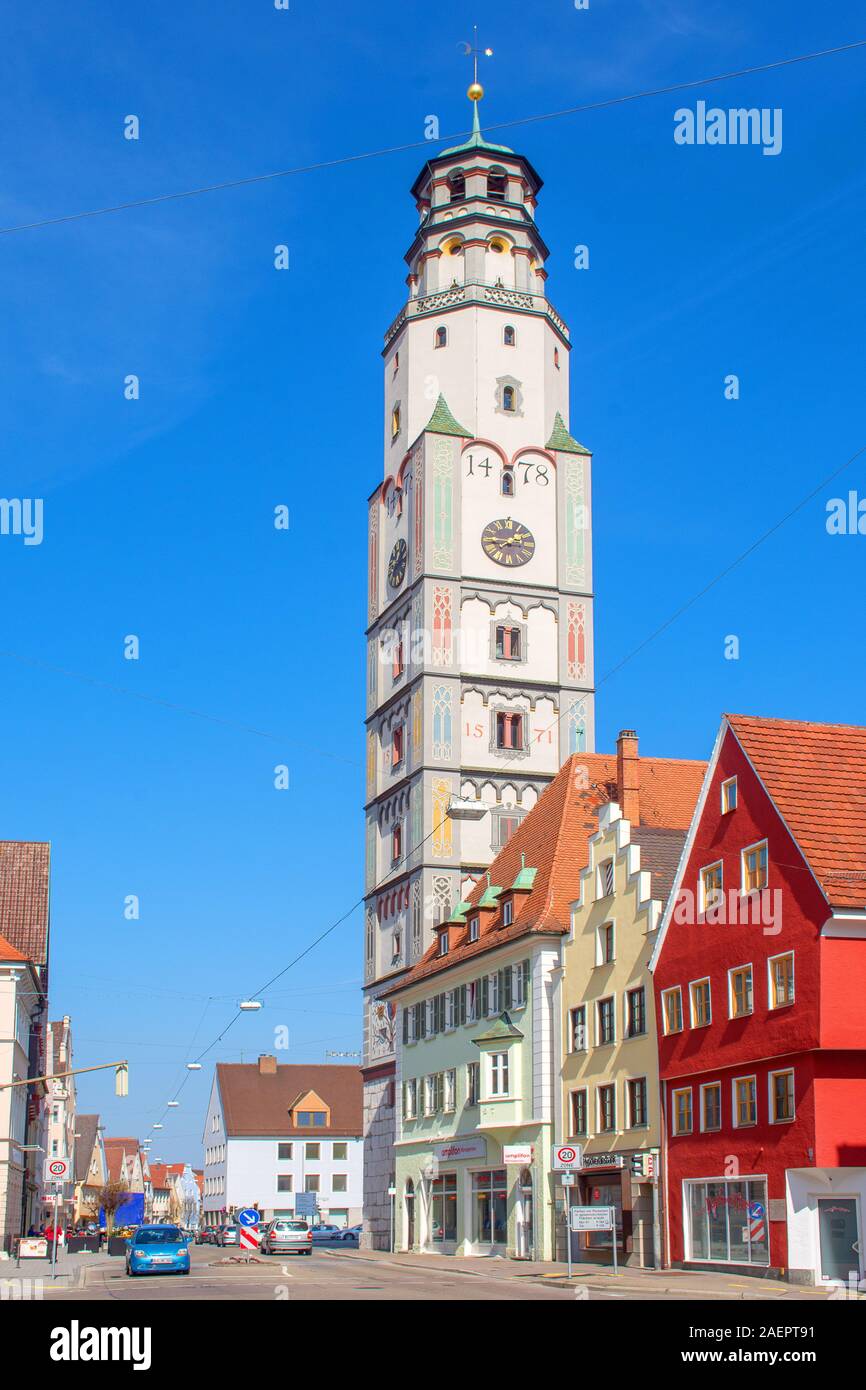 Der Schimmelturm en Lauingen • Bayern, Deutschland Foto de stock