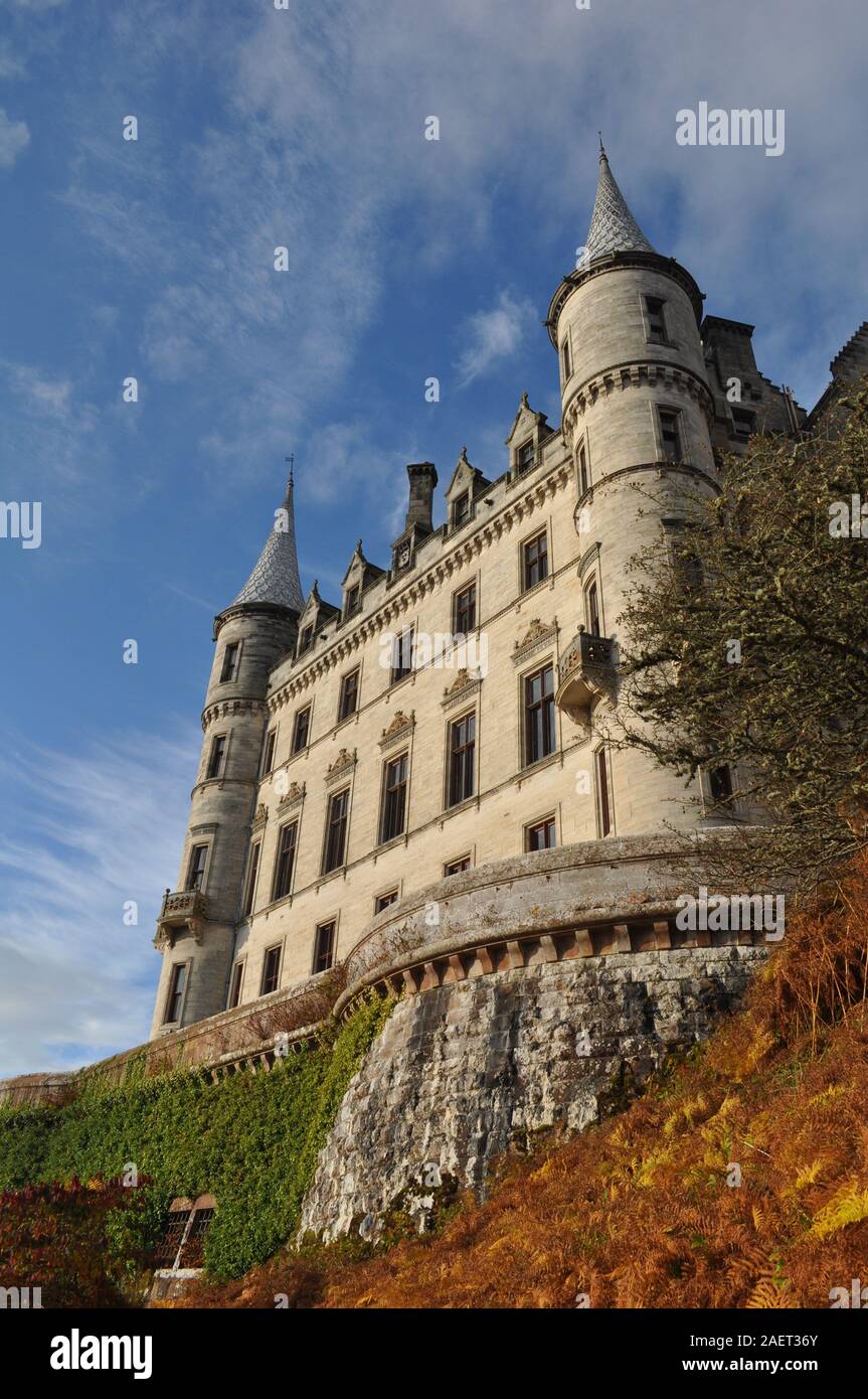 Dunrobin Castle es una casa solariega en Sutherland, en la zona de Tierras Altas de Escocia, el asiento de la familia del conde de Sutherland y el Clan Sutherland. Foto de stock
