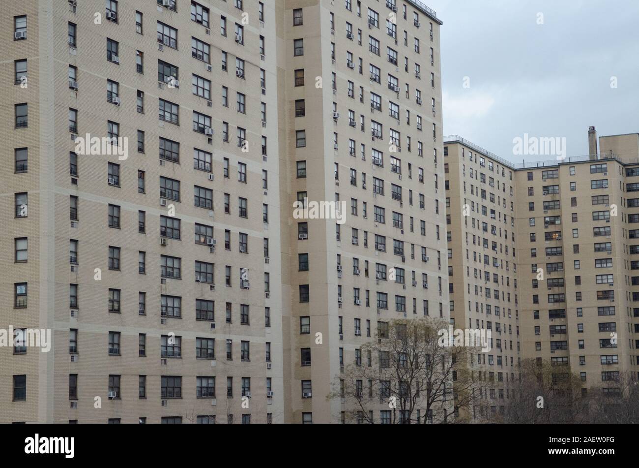 Altos edificios de departamentos en la Ciudad de Nueva York Foto de stock