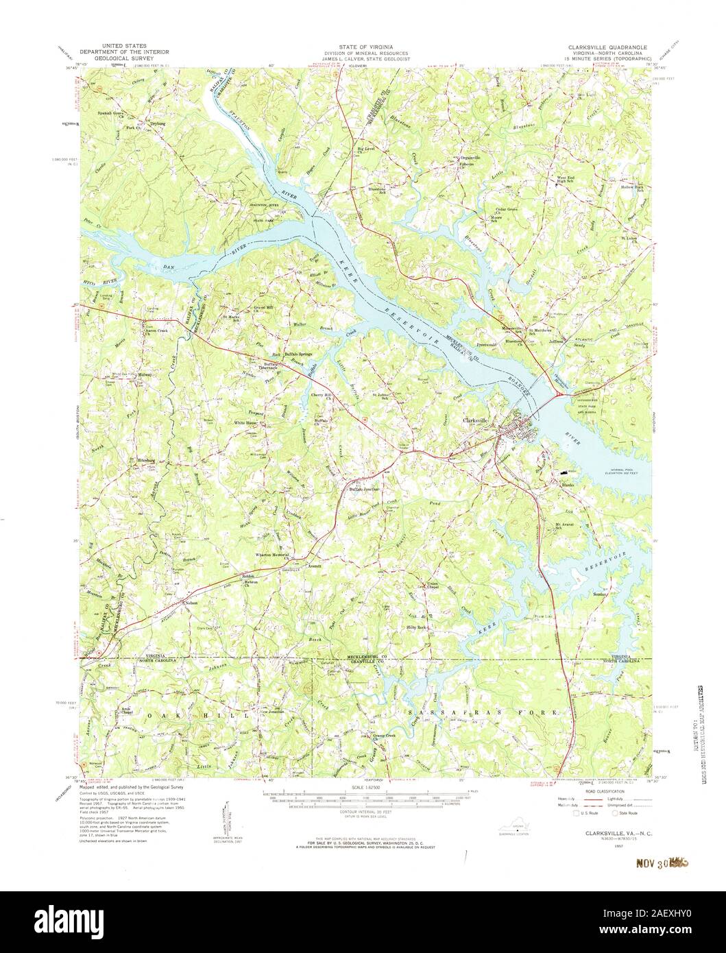 Mapa de clarksville Imágenes recortadas de stock Alamy