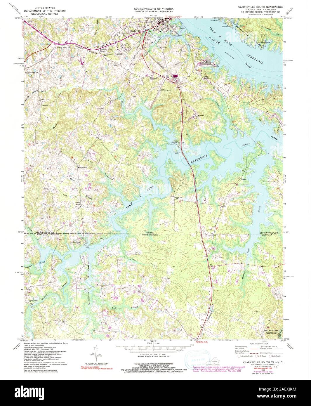 Mapa de clarksville Imágenes recortadas de stock Alamy