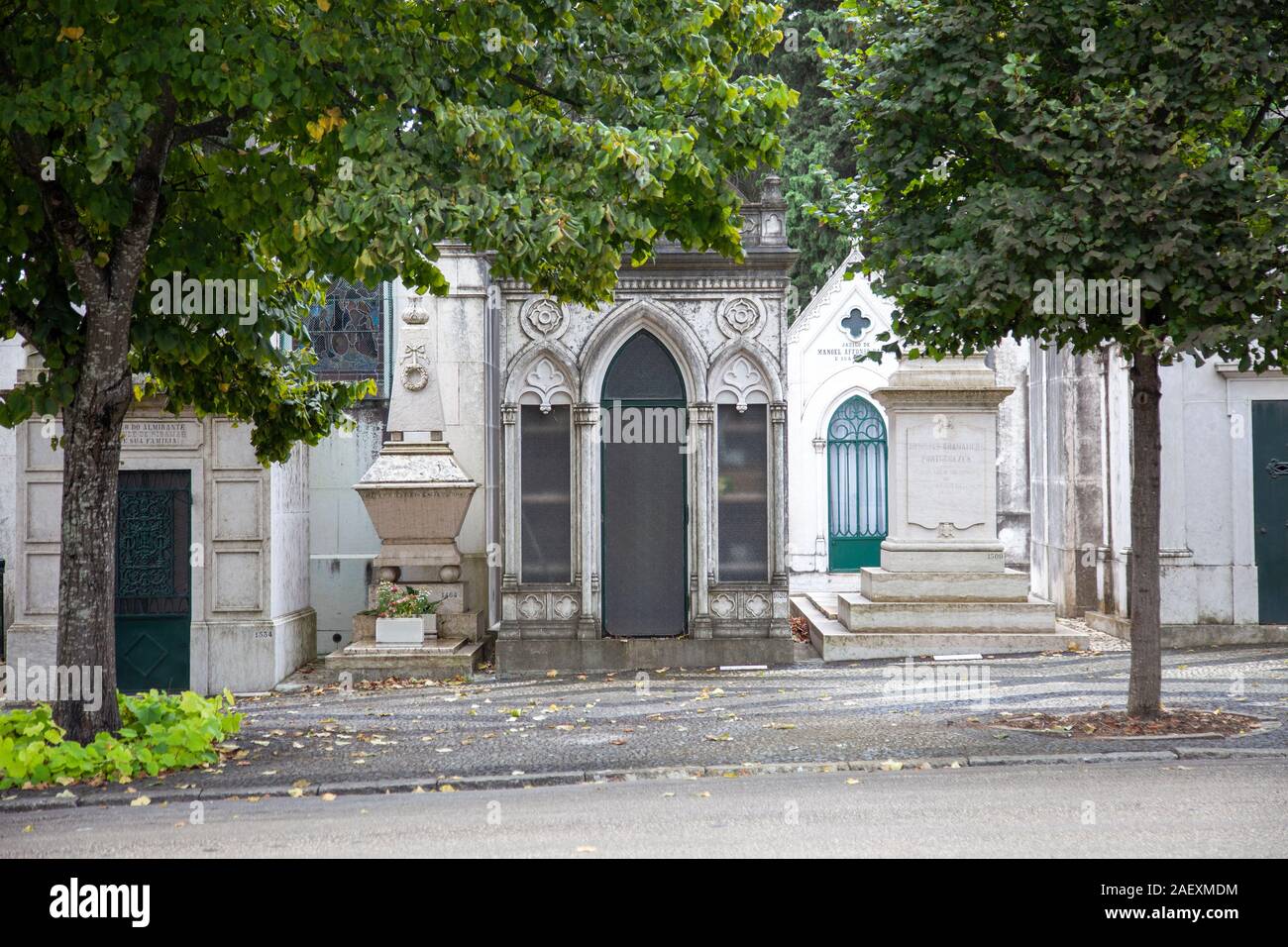 Prazeres Cementerio de Lisboa, Portugal. Foto de stock