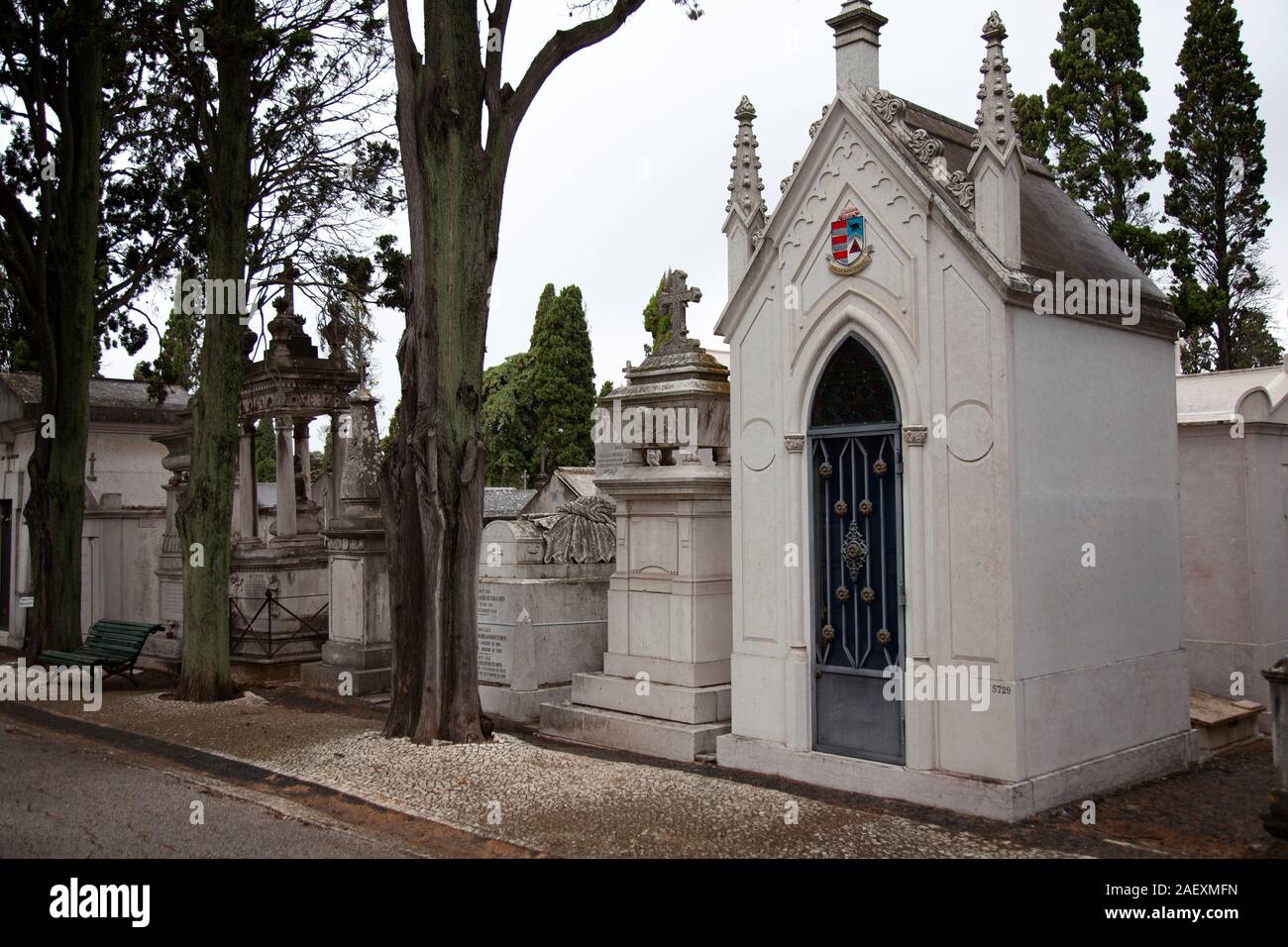Prazeres Cementerio de Lisboa, Portugal. Foto de stock