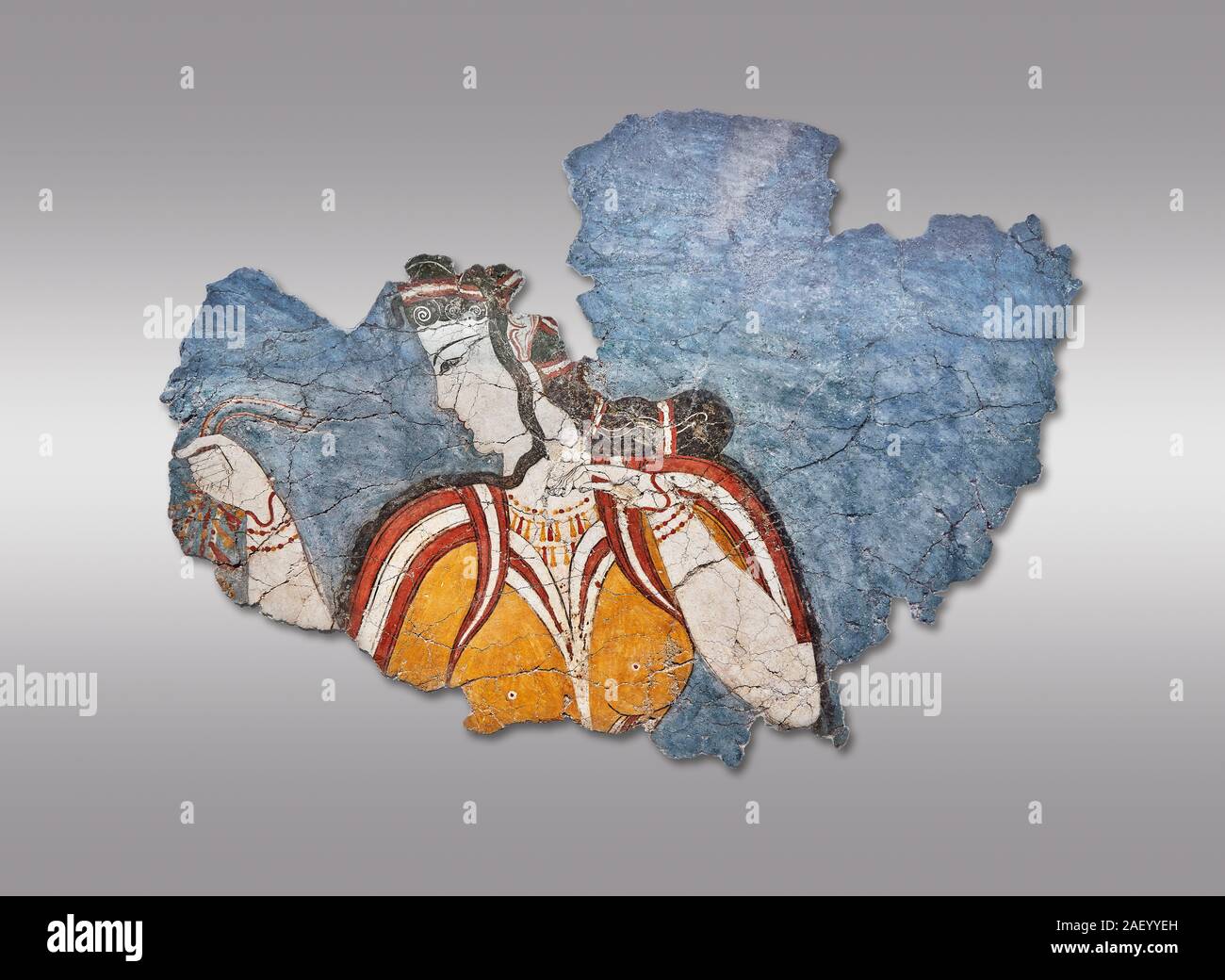 La "Señora" ycenaean fresco pintura mural representando a una mujer en una  procesión, Micenas, Grecia Cat nº 11670. Museo Arqueológico Nacional de  Atenas. Gre Fotografía de stock - Alamy