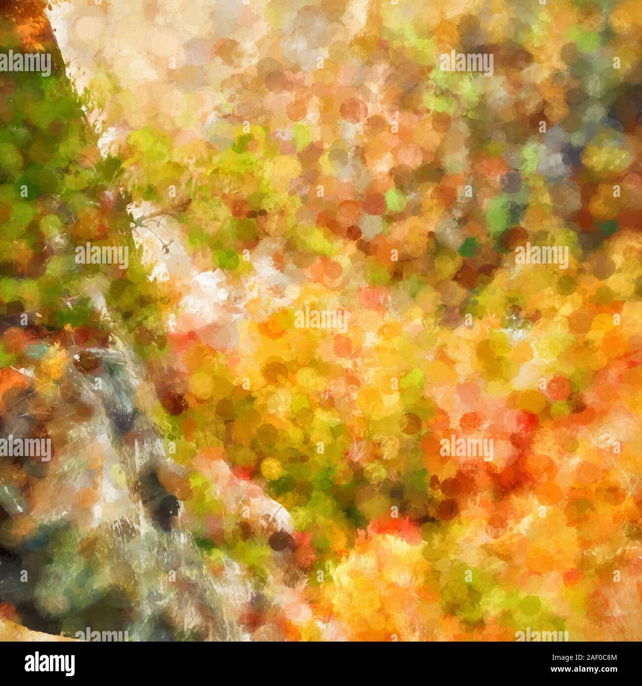 Arte Digital pintura acuarela abstracto antecedentes en los colores de otoño. Esto es generada por ordenador art. Foto de stock