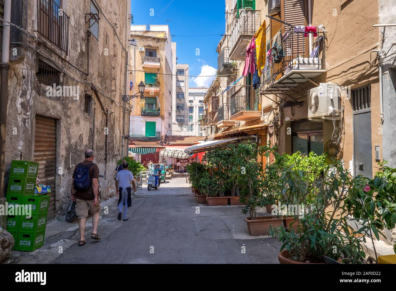 Panorama urbano de Palermo, Sicilia. Palermo es de más de 2700 años de antigüedad con una rica y variada historia y cultura. Foto de stock
