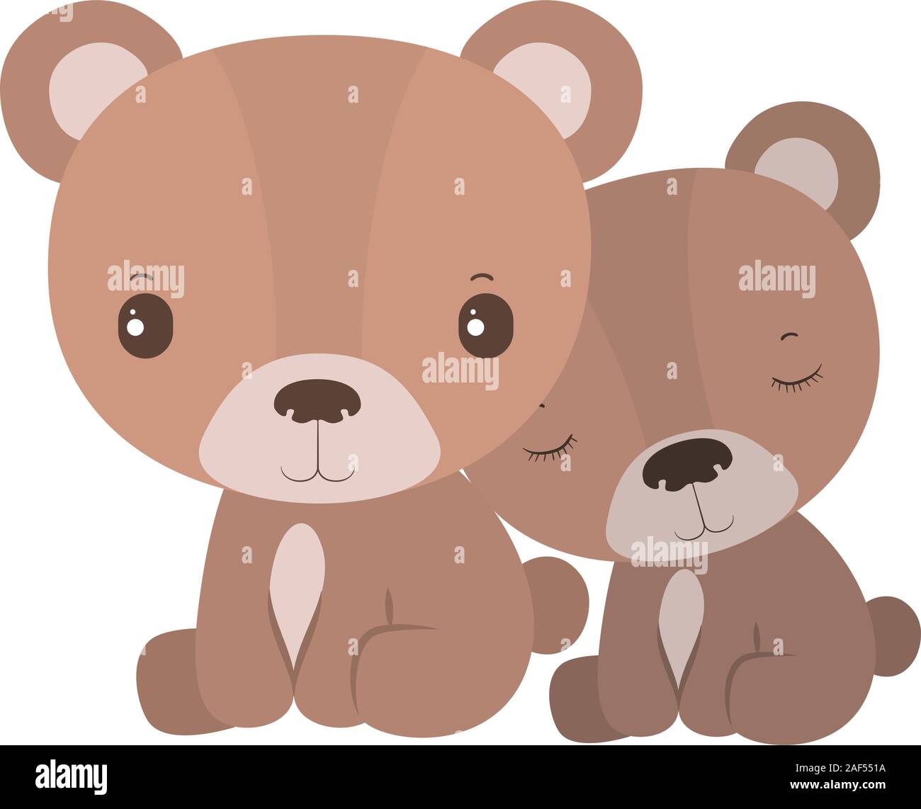 Cute dibujos animados osos aislados de diseño vectorial Imagen Vector de  stock - Alamy
