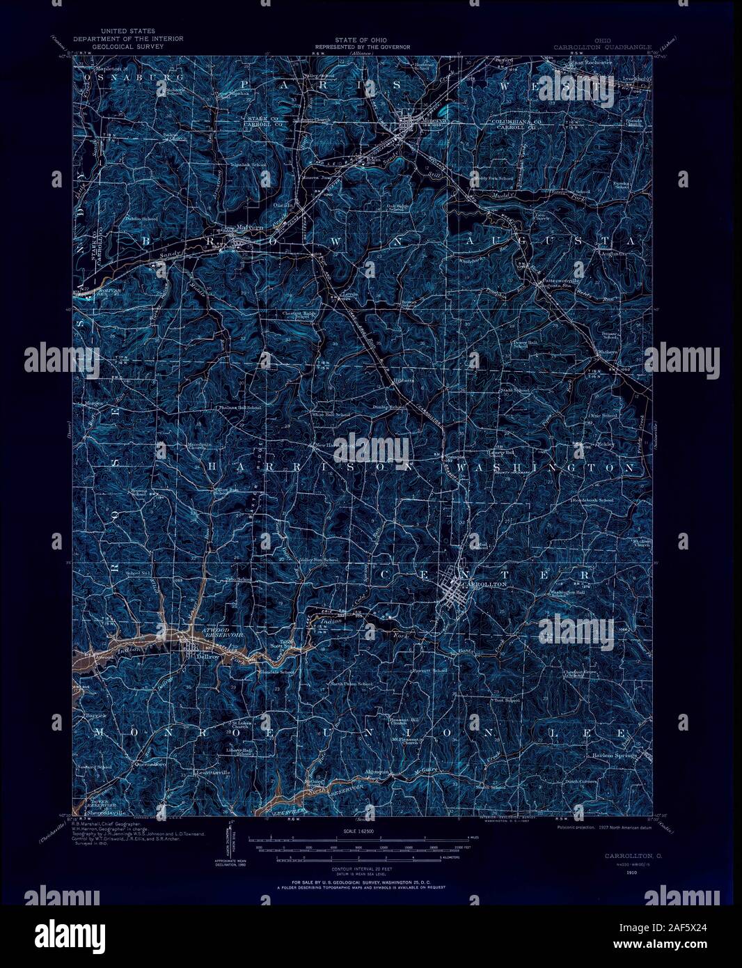 Mapa de carrollton ohio fotografías e imágenes de alta resolución Alamy