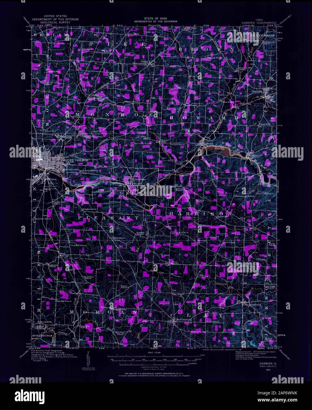 Mapa de gambier ohio fotografías e imágenes de alta resolución Alamy