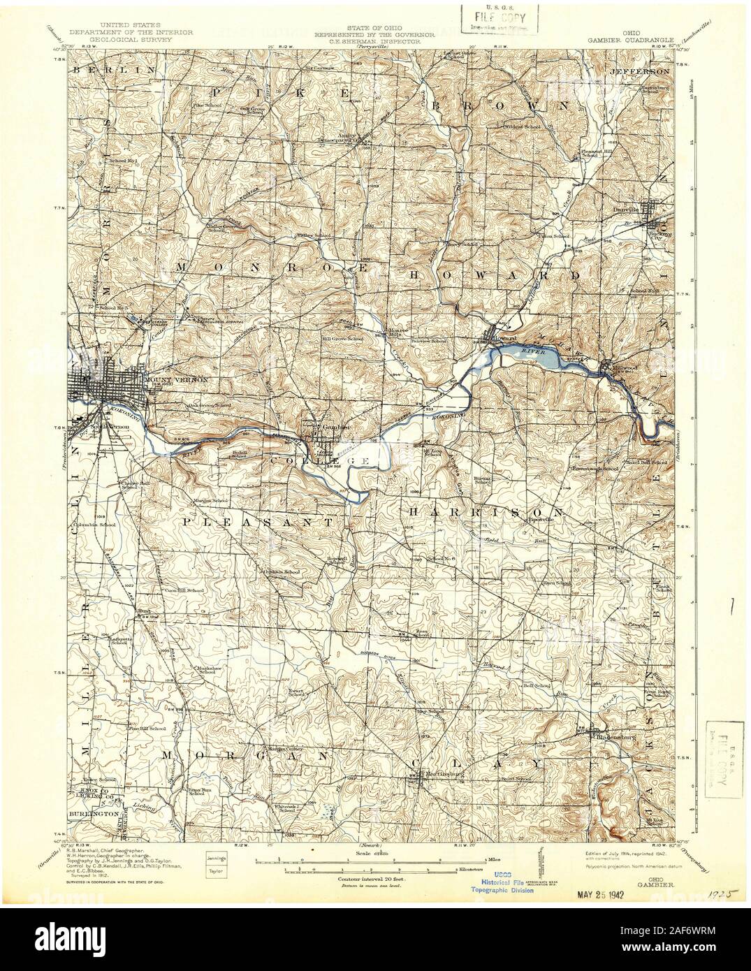 Mapa de gambier ohio fotografías e imágenes de alta resolución Alamy