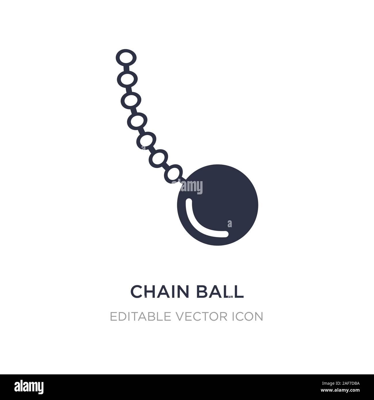 Icono de la bola de cadena sobre un fondo blanco. Elemento simple  ilustración de concepto general. cadena ball icono símbolo de diseño Imagen  Vector de stock - Alamy