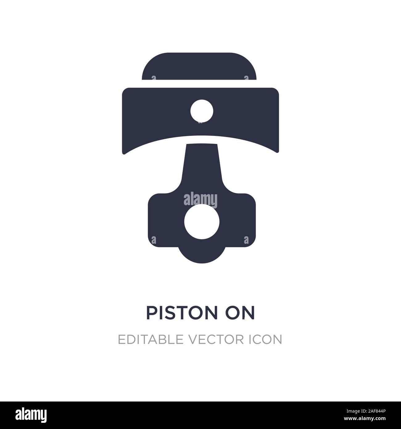 El pistón en el icono sobre fondo blanco. Elemento simple ilustración