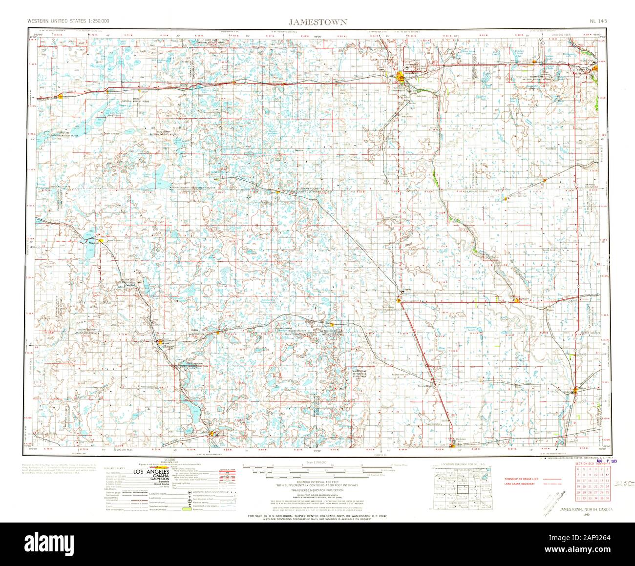 Mapa de jamestown dakota del norte fotografías e imágenes de alta