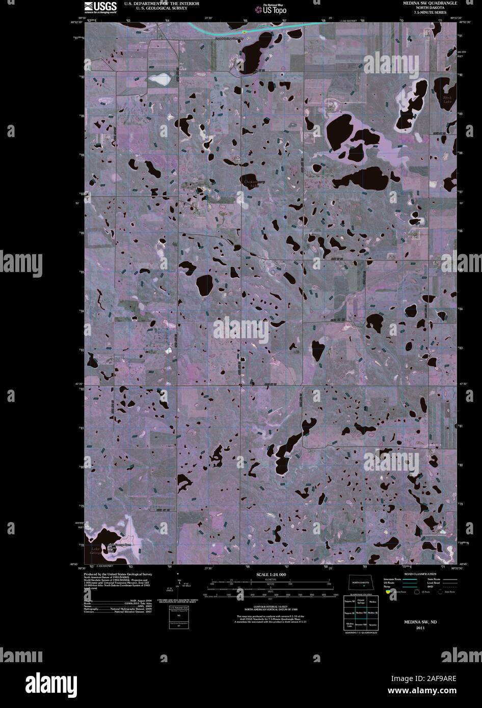 Mapa de medina dakota del norte fotografías e imágenes de alta