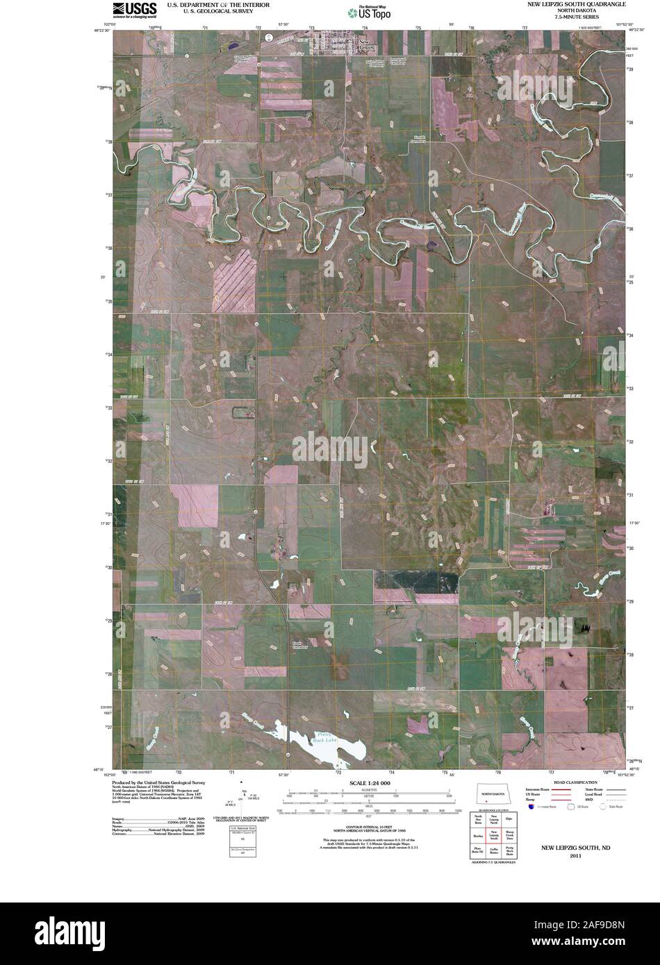 Nuevo mapa de leipzig dakota del norte fotografías e imágenes de alta