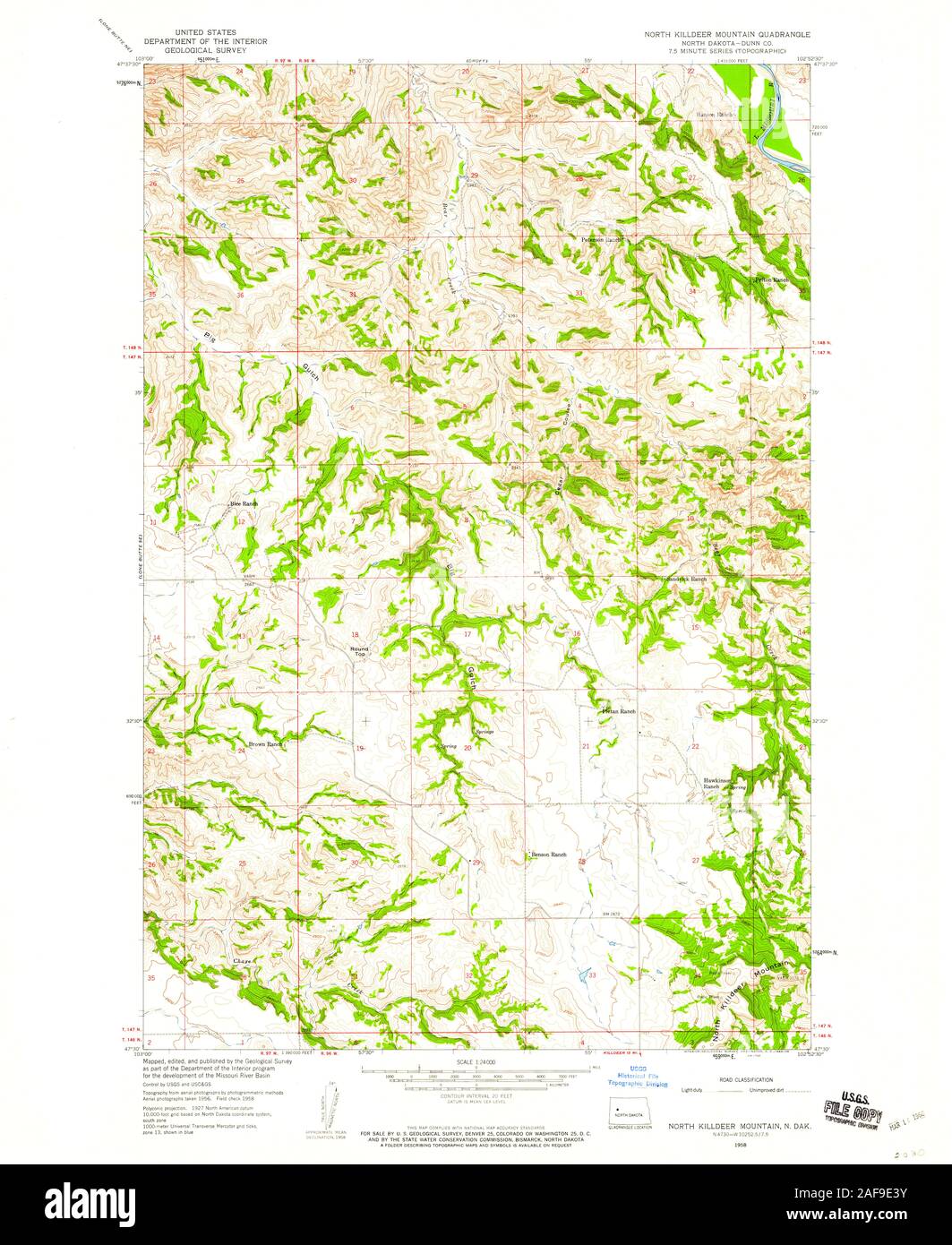 Killdeer mapa de dakota del norte fotografías e imágenes de alta