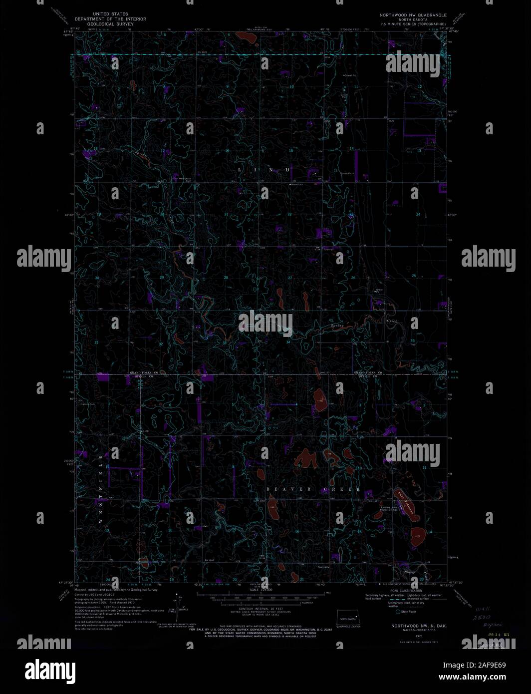 Mapa de northwood dakota del norte fotografías e imágenes de alta resolución Alamy
