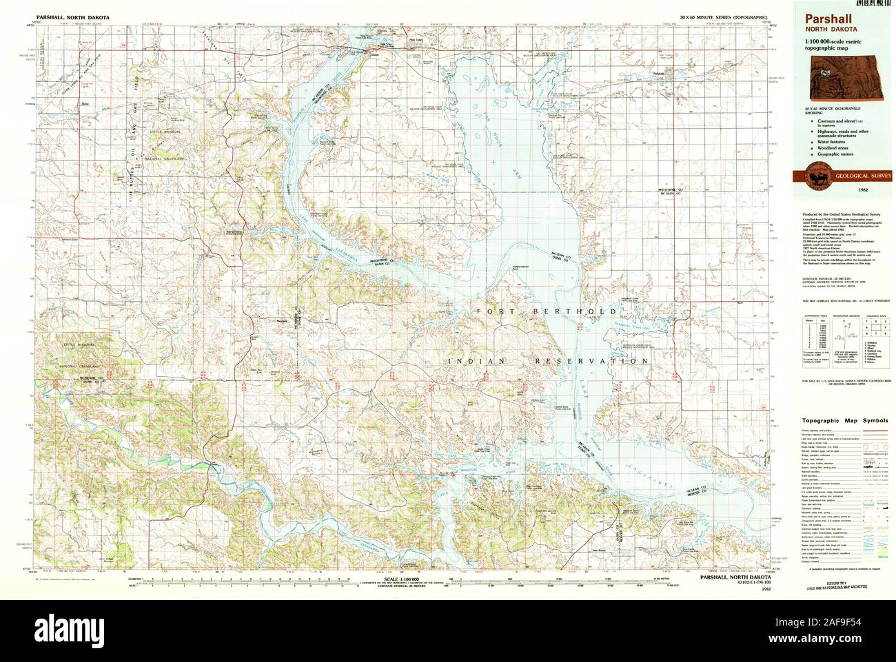 Mapa de parshall dakota del norte fotografías e imágenes de alta