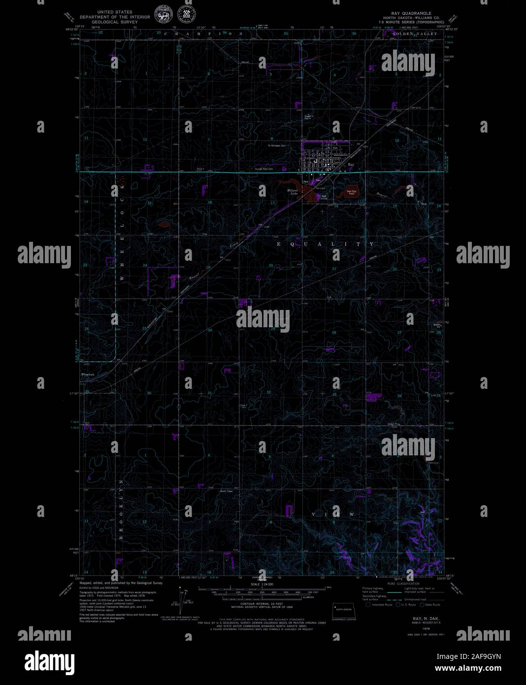 Mapa de ray dakota del norte fotografías e imágenes de alta resolución