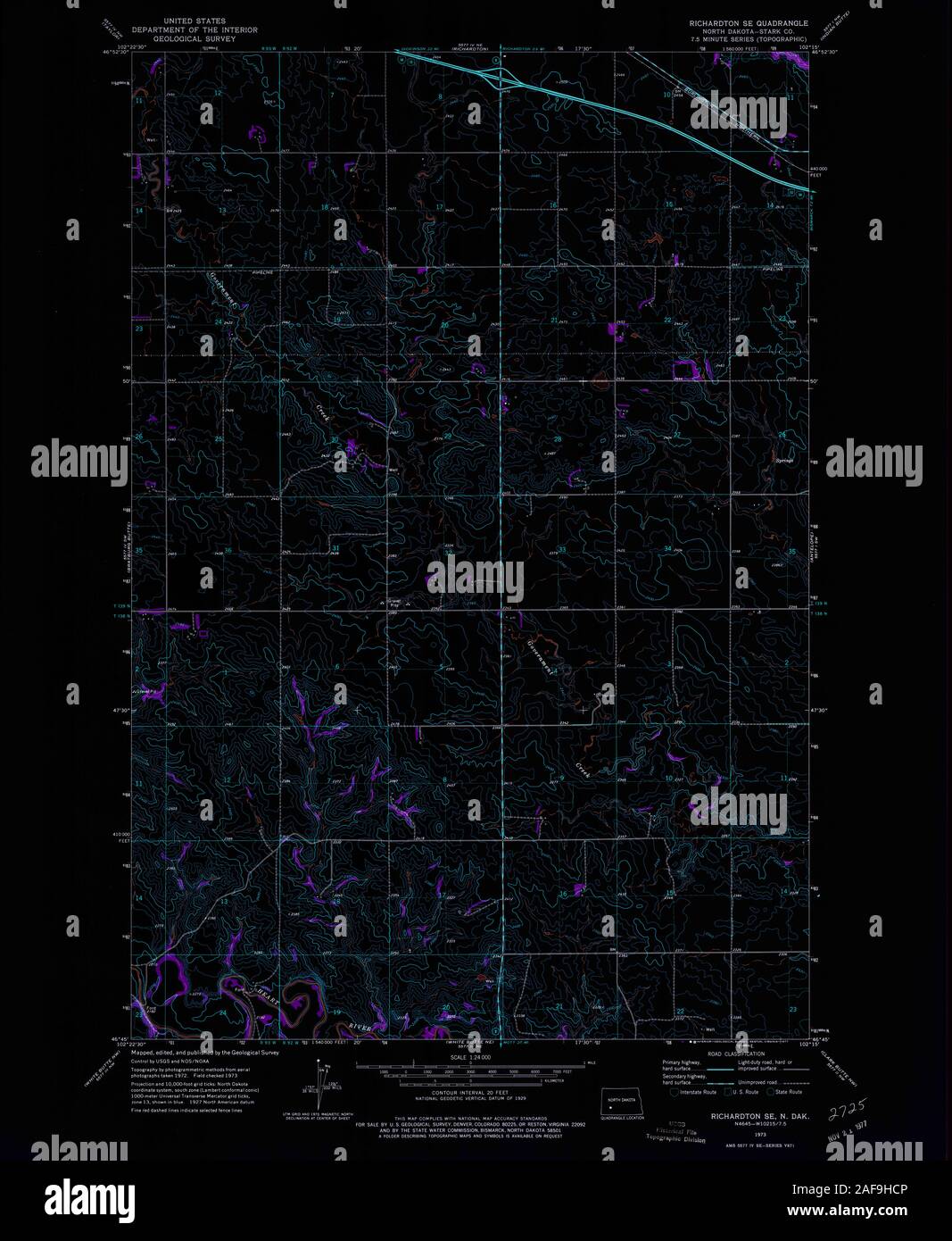 Mapa de richardton fotografías e imágenes de alta resolución Alamy