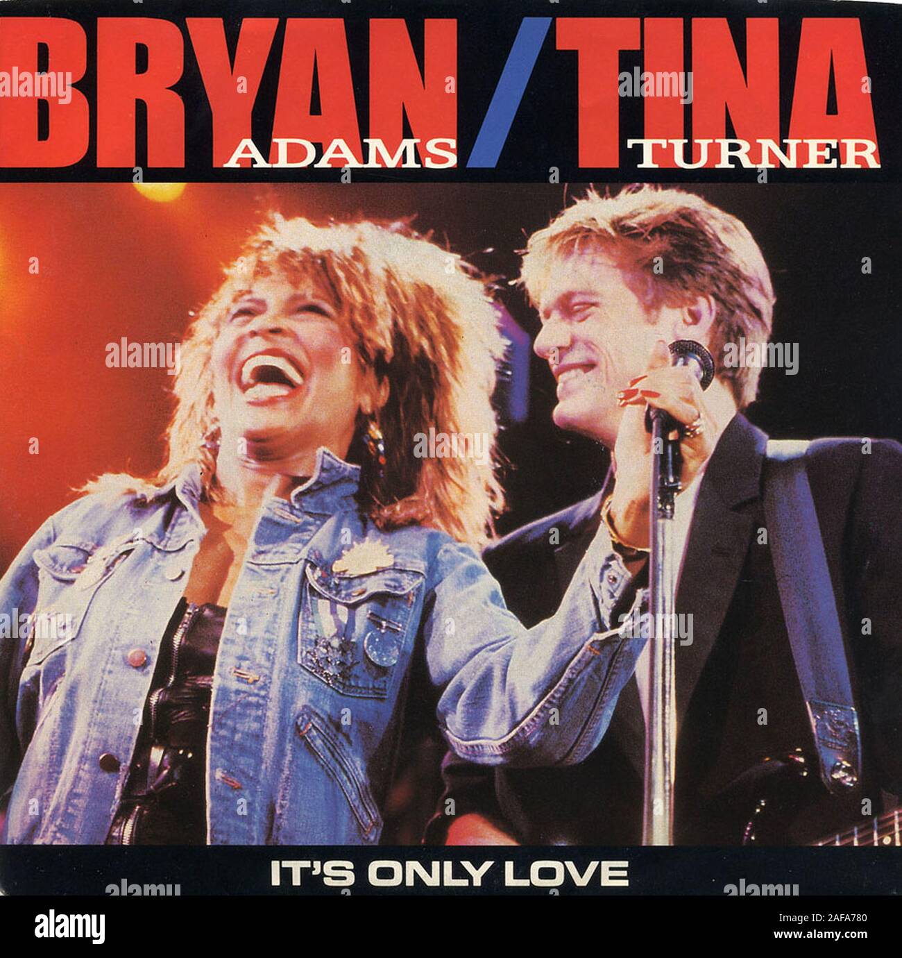 Bryan Adams - Tina Turner - es sólo amor - vinilo Vintage portada del álbum Fotografía de stock - Alamy