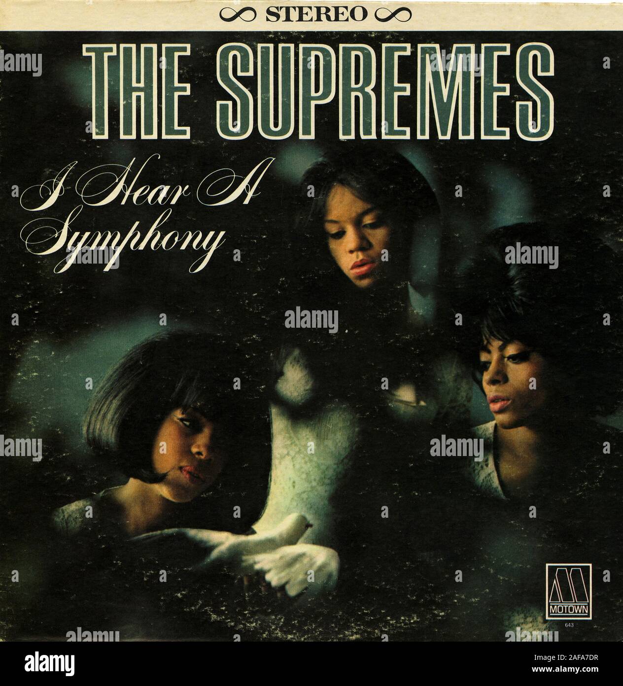 Escucho una sinfonía - Las Supremes - vinilo Vintage portada del álbum Foto de stock