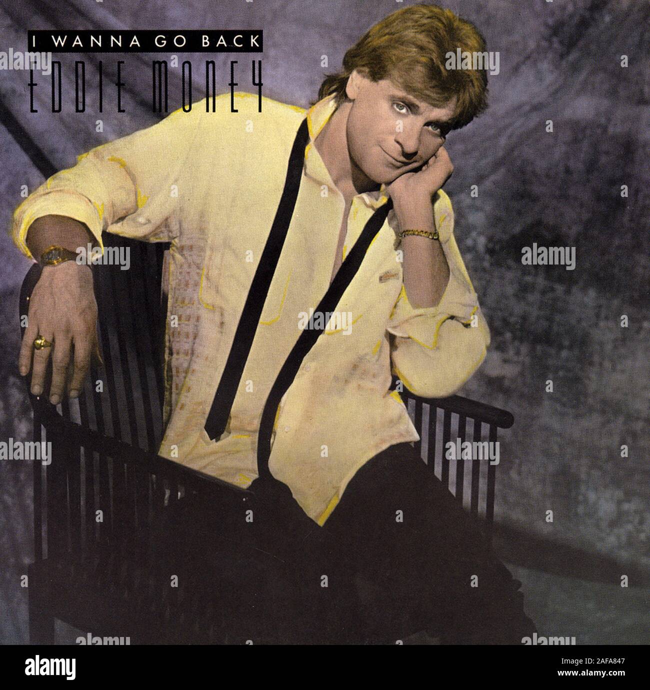 Eddie dinero - I WANNA Go Back - Vintage portada del álbum de vinilo Foto de stock