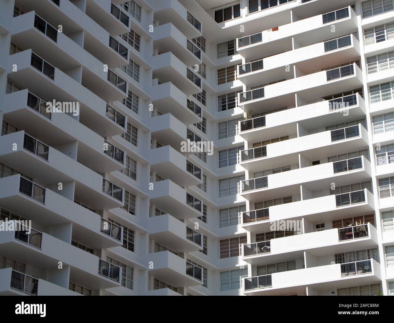 Edificio de apartamentos en Miami, Florida, USA. Foto de stock