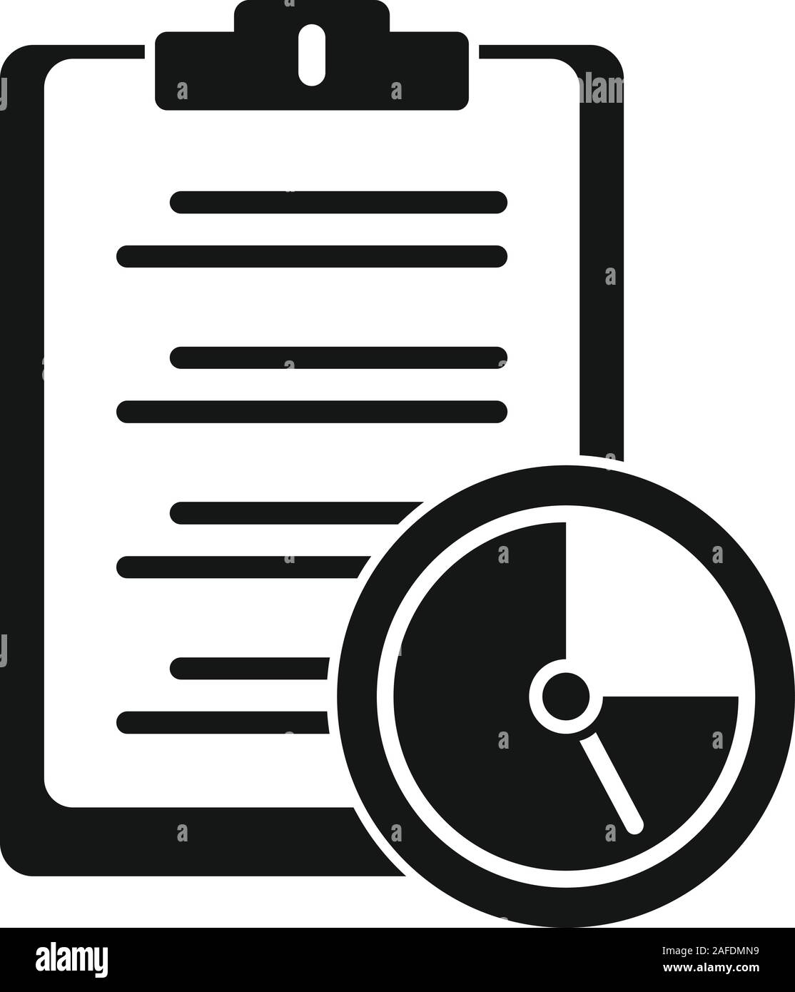 Icono de tarea de tiempo de portapapeles. Simple ilustración de  portapapeles tiempo tarea icono vectoriales para diseño web aislado sobre  fondo blanco Imagen Vector de stock - Alamy