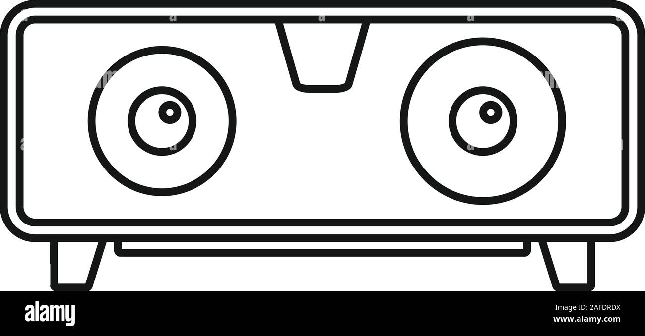 Icono de Soundbar. Esquema vector soundbar icono Diseño web aislado