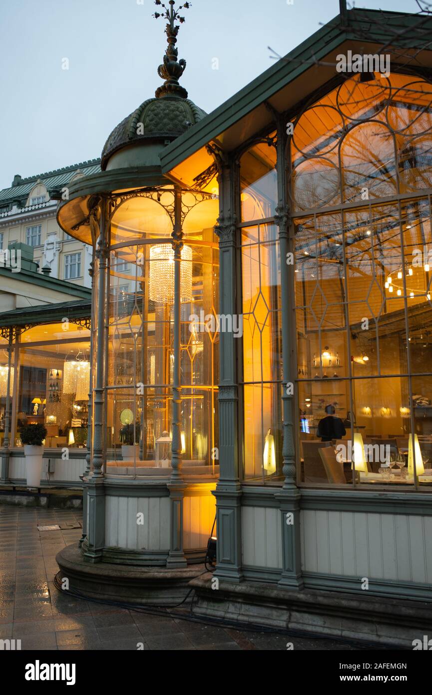 Restaurante Kappeli en Helsinki, Finlandia. Foto de stock