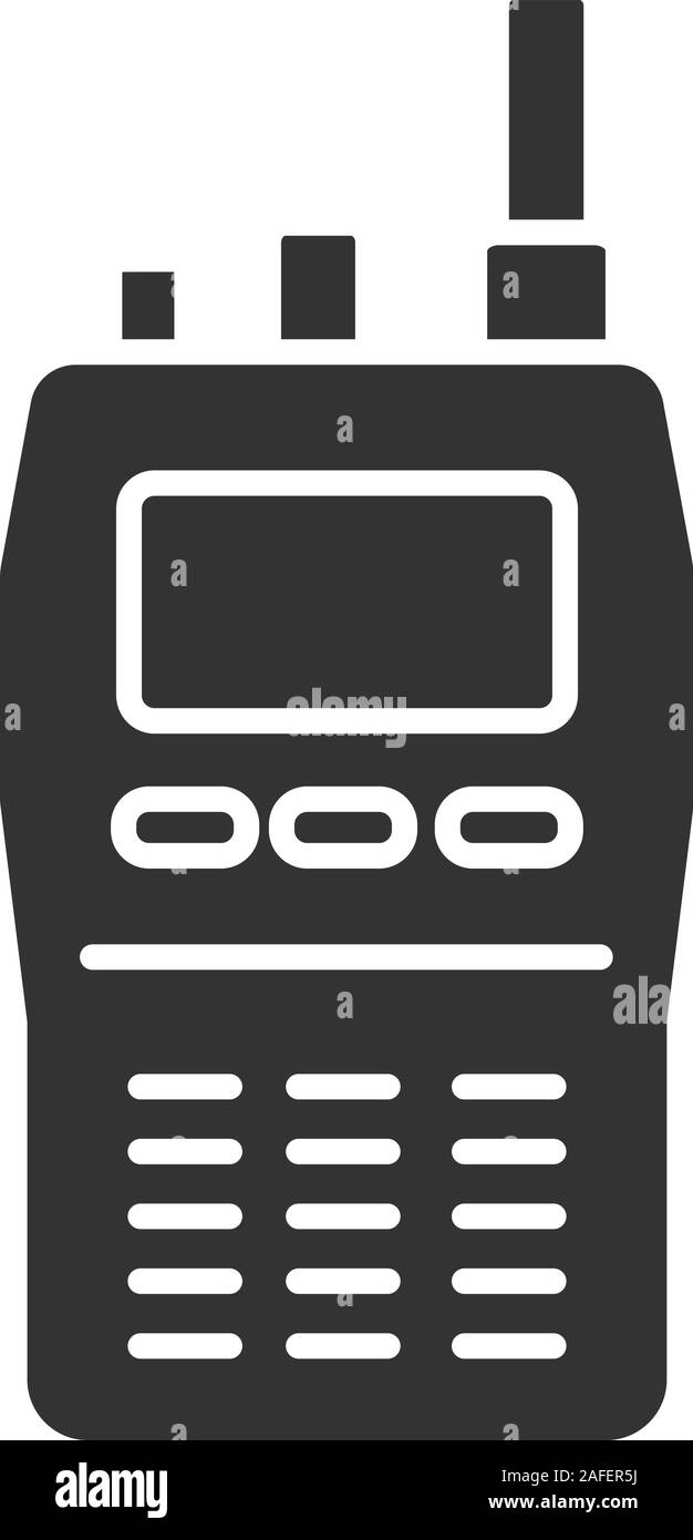 Icono de pictogramas de walkie talkie. Radio de la policía. Símbolo de